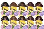Spring Girl Clipart | Bicycle Woman, a Person Illustration by GlamArtZhanna (Thumbnail 5 of 5)