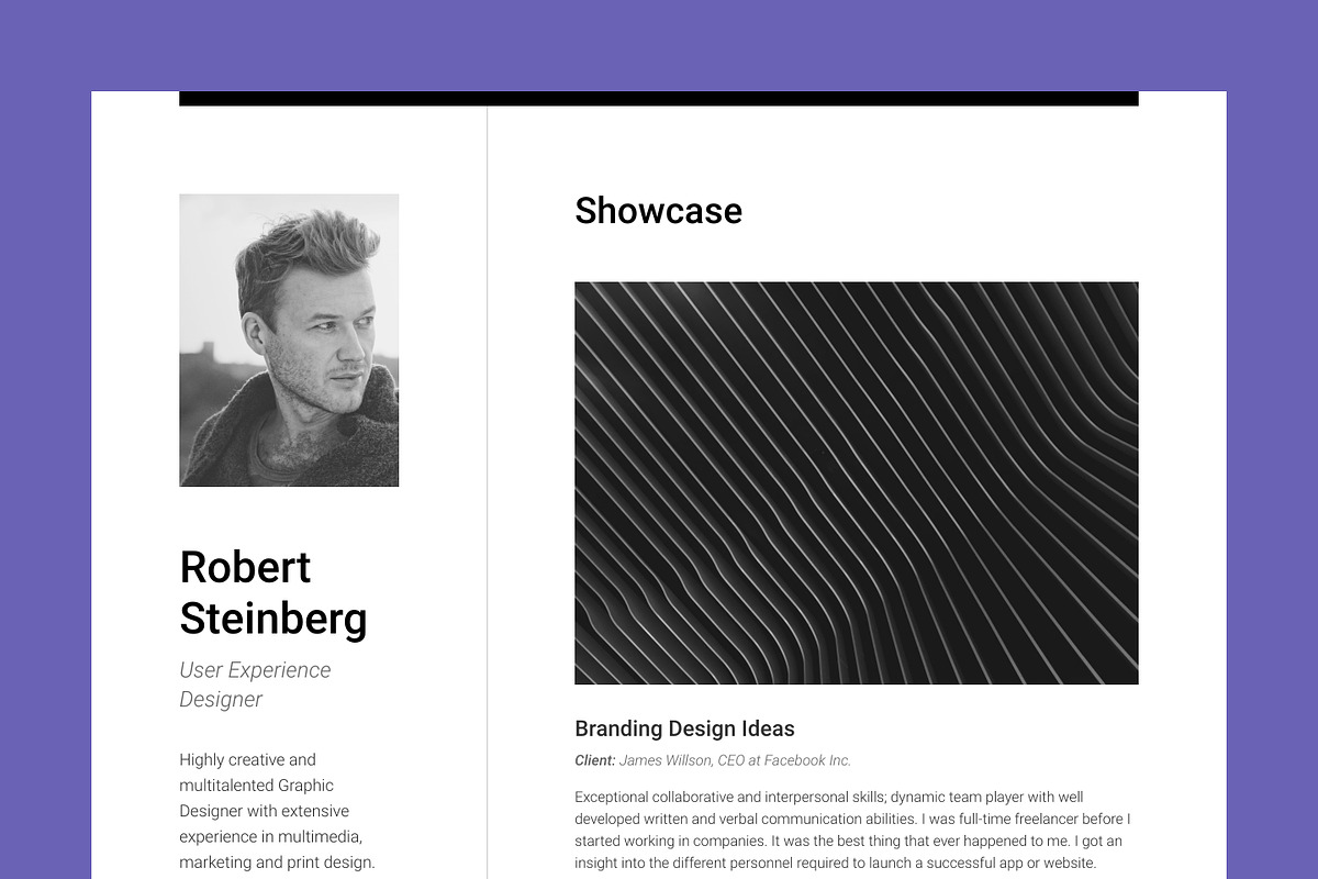 Professional Resume Set 1 Vertical, a Resume Template by DEFNST (Photo 3 of 9)