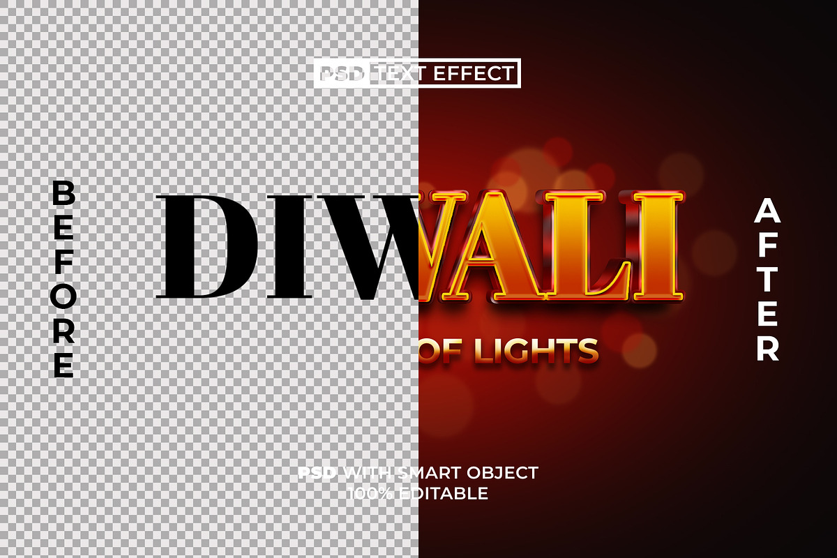 PSD Diwali Text Effect, a Layer Style Add-On by Mockmenot (Photo 2 of 2)