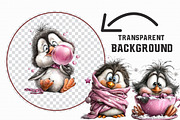 Quirky Penguin Clipart PNG, an Illustration by Libby Wishes (Thumbnail 3 of 6)
