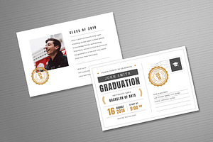 Postcard Graduation Invitation