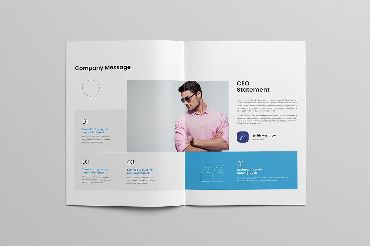 Company Profile Template, a Brochure Template by KreateTribe (Photo 2 of 8)