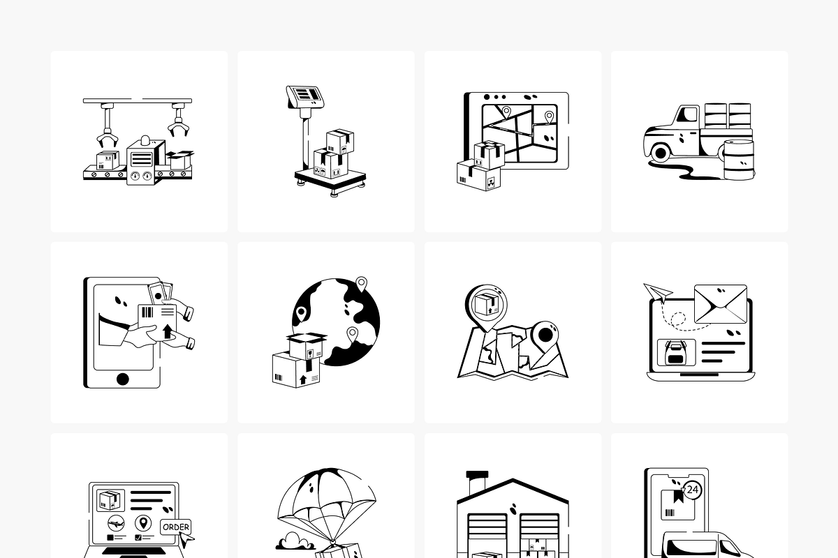 Animated Shipping and Logistics Icon, a Duotone Icon by Prosymbols (Photo 9 of 11)