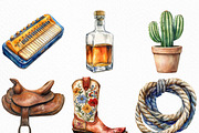 Watercolor Western Clipart Bundle, an Illustration by Craft Nest (Thumbnail 5 of 6)