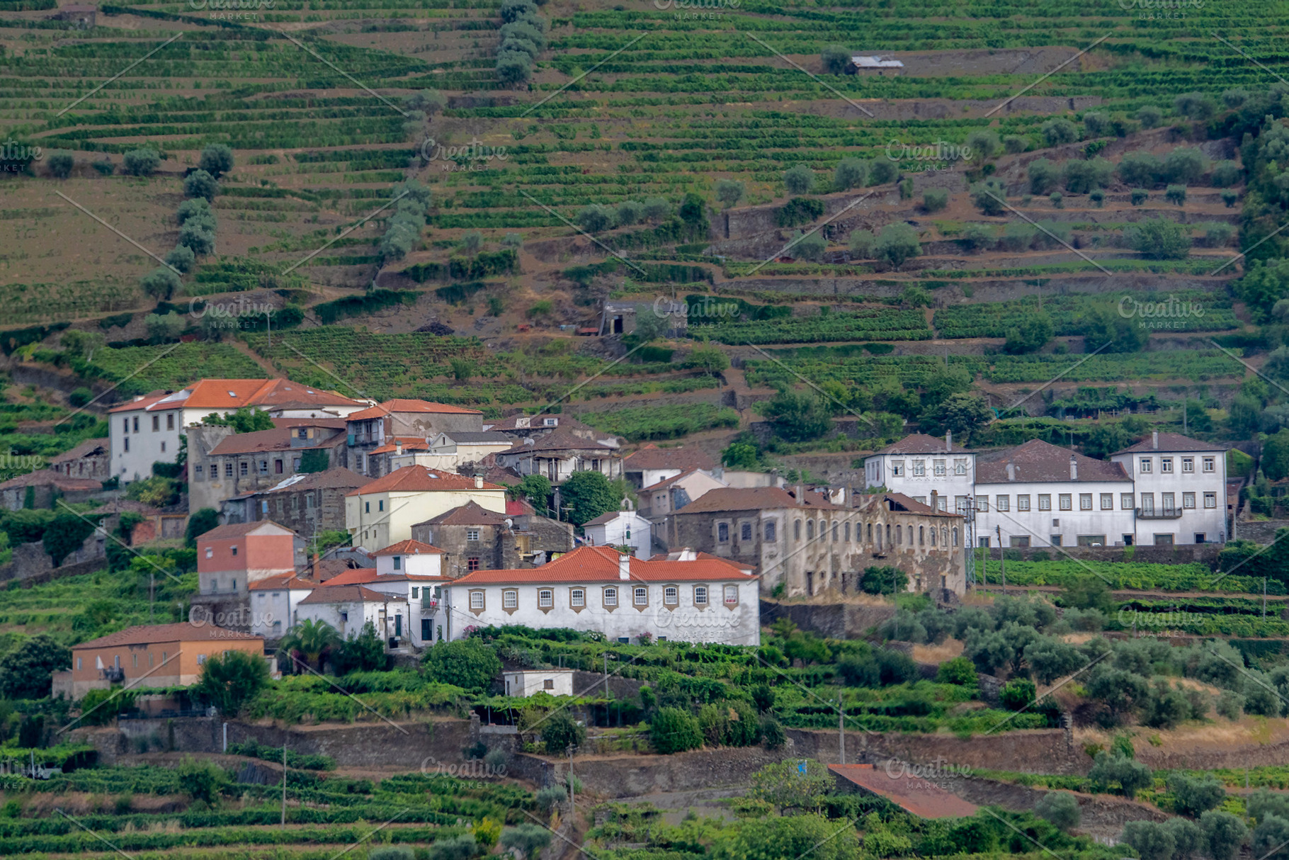 High angle view of a traditional portuguese village, an Architecture Photo by DanFLCreativo