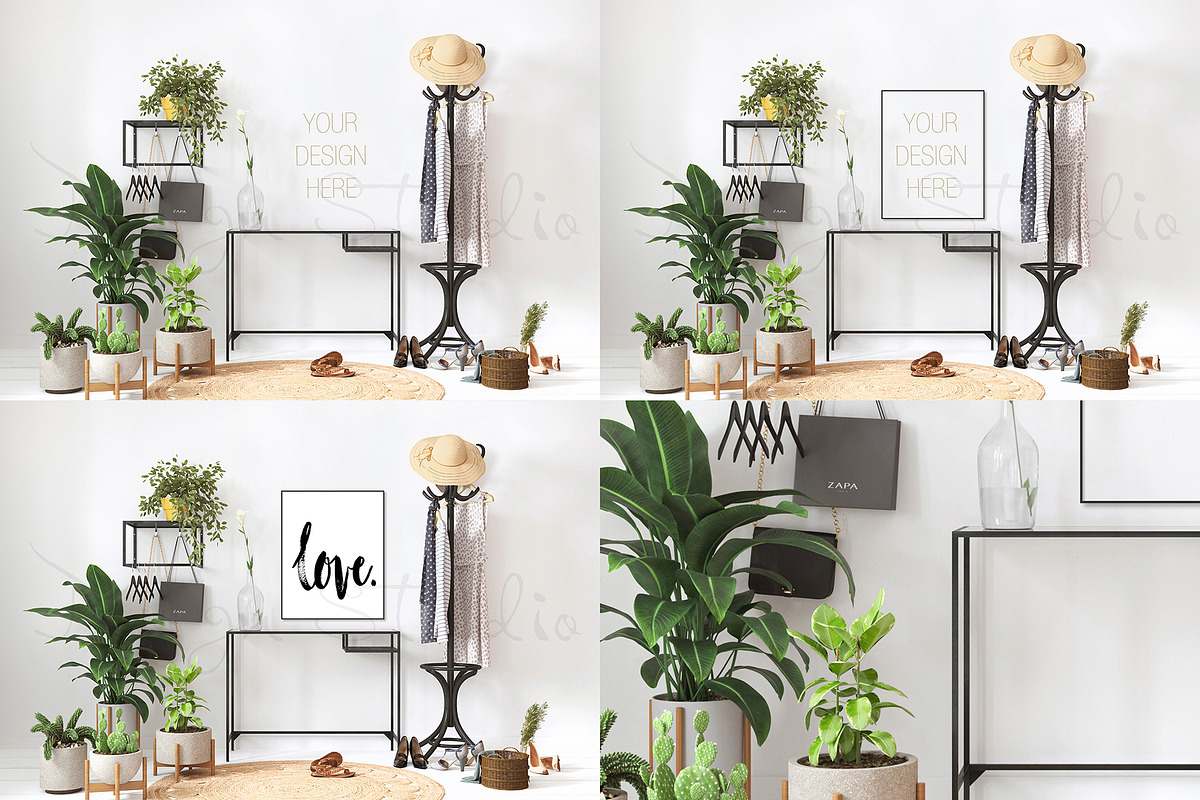 FRAME MOCKUPS BUNDLE, 10 SMART PSD, a Product Mockup by HisariDS Mockup Design (Photo 5 of 11)