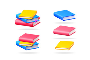 Set of 3d vector illustrations of, an Education Illustration by Abscent
