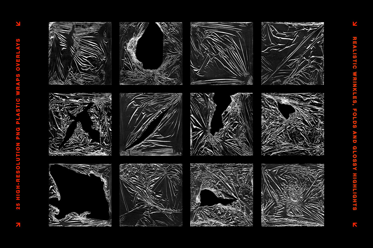 25 Thin Plastic Wrap Overlays, a Texture Graphic by pixelbuddha.net (Photo 2 of 8)