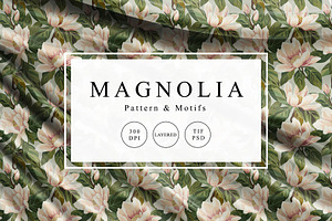 Magnolia. Pattern & motifs