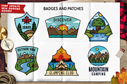 Retro Camp Adventure Badges Kit, a Branding & Logo Template by JeksonGraphics (Thumbnail 2 of 12)