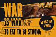 REBELLION - Unique Rough Brush Font, a Font by Gassstype (Thumbnail 5 of 8)