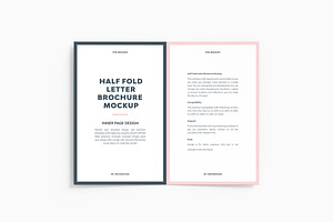 Half Fold Letter Brochure Mockup