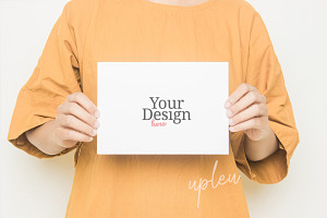 A5 Invitation Card Mockup