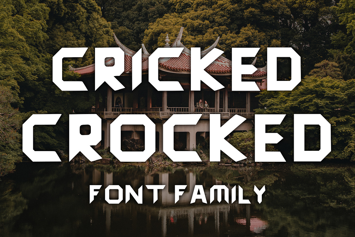 Cool bold font Cricked Crocked, a Font by TiveCreate (Photo 2 of 4)