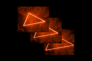 Orange Neon Triangles Effect