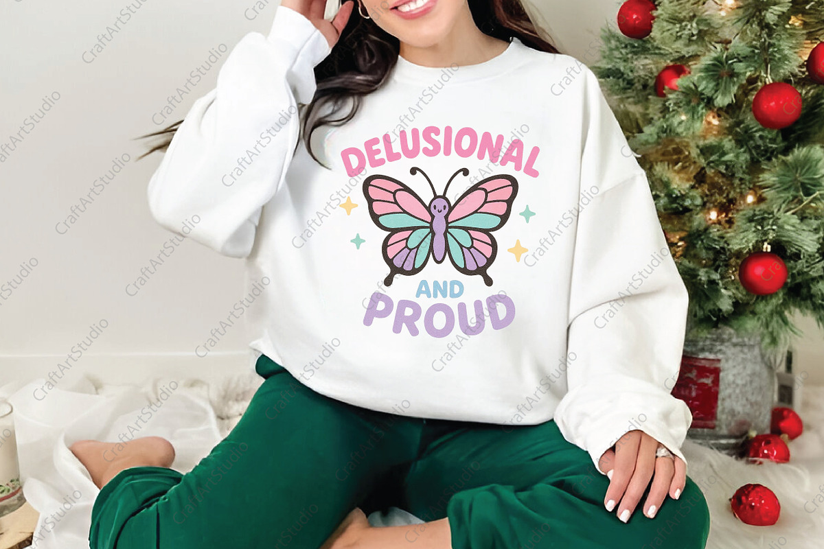 Delusional and Proud Butterfly PNG, an Illustration by CraftArtStudio (Photo 4 of 4)