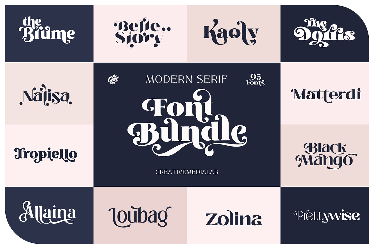 The Modern Serif Font Bundle, a Slab Serif Font by creativemedialab (Photo 1 of 14)