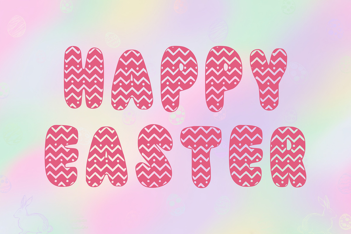Easter Candy Font, a Handwritten Font by Fourteen Letter (Photo 4 of 7)