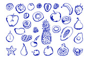 Hand drawn fruits collection, a Food Illustration by Anada Arty (Thumbnail 1 of 11)