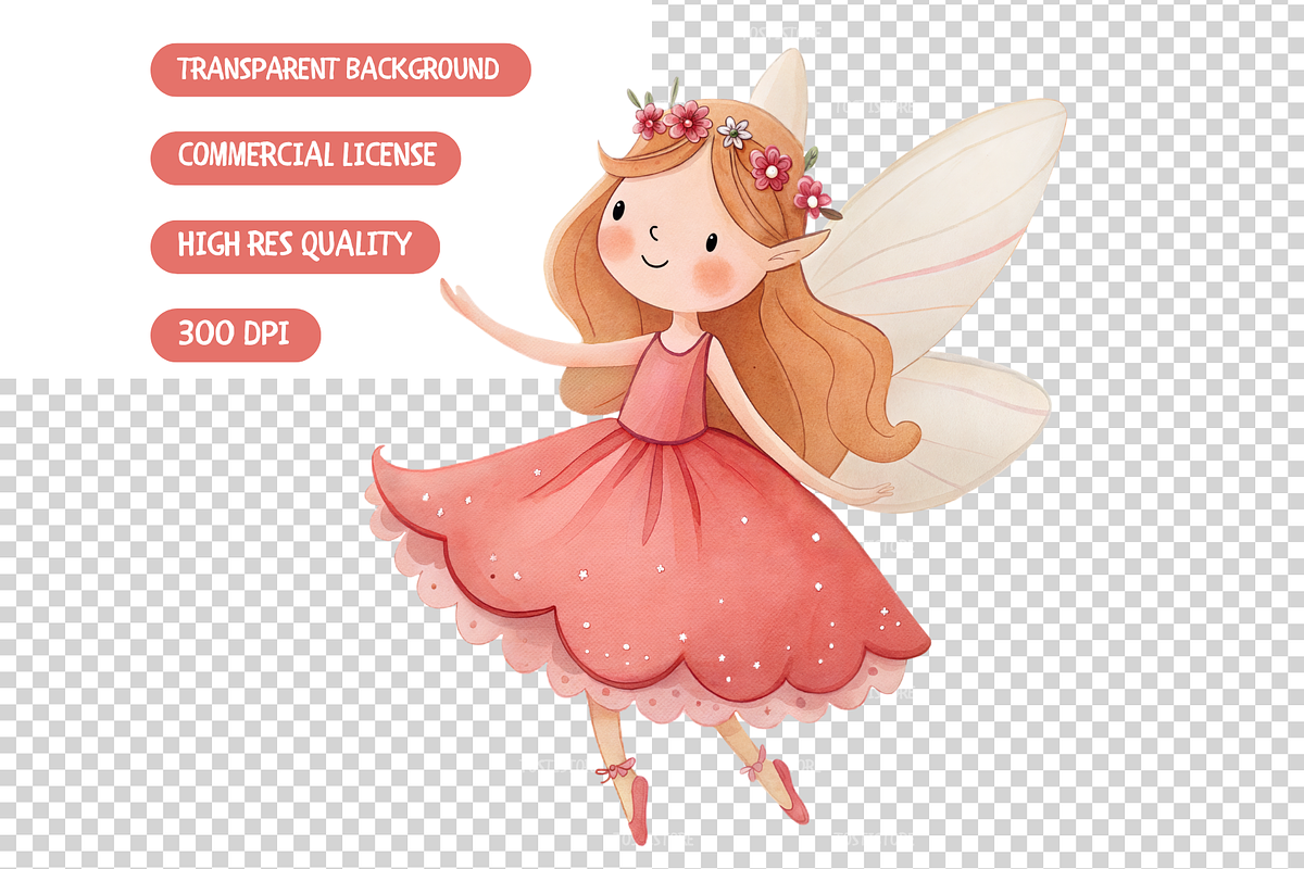 Little Berry Fairy PNG, an Object Illustration by TatiMockup (Photo 5 of 5)