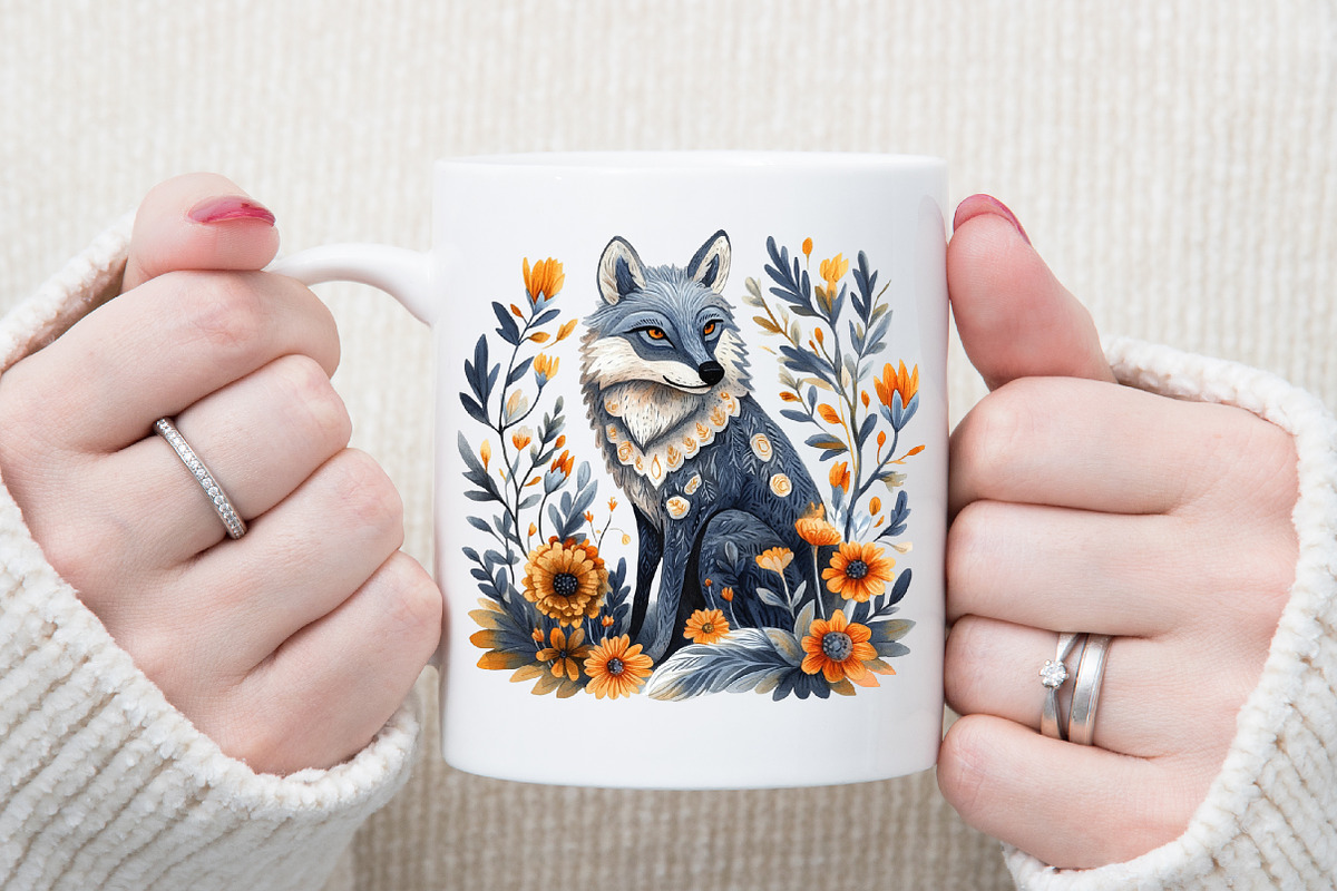 Folk Art Animals Birds Butterflies P, an Illustration by Sublimation Artist (Photo 5 of 6)