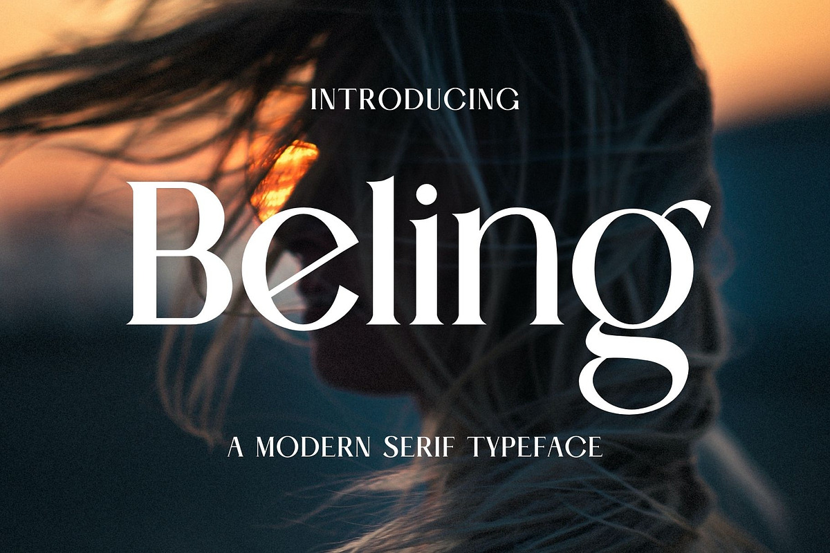 Beling A Modern Serif Typeface, a Serif Font by Alfinart (Photo 1 of 10)