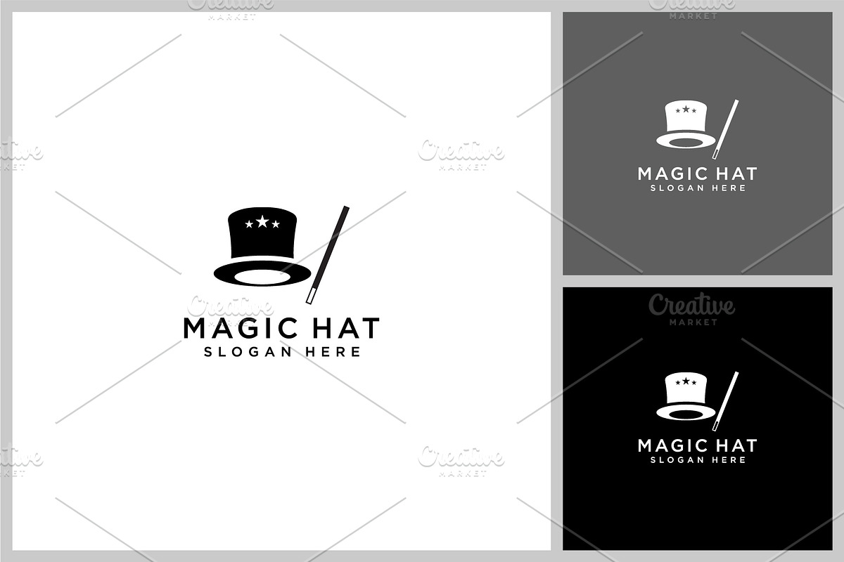 magic hat logo design template, a Branding & Logo Template by quadrazo