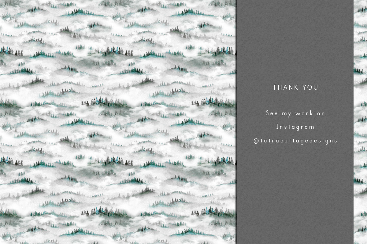 Misty Trees Seamless Pattern, a Pattern Graphic by Tatra Cottage Designs (Photo 5 of 5)
