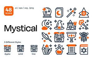 Mystical Icon Set, a Duotone Icon by Eklip Studio