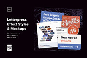 Letterpress Effect Mockup & Styles, a Layer Style Add-On by veila.me (Thumbnail 9 of 9)