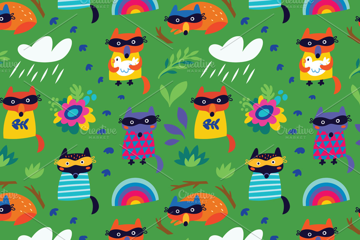 20 Colorful Seamless Patterns, a Pattern Graphic by PenguinHouse (Photo 6 of 13)