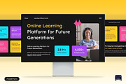 Online Learning Platform PowerPoint, a Presentation Template by Claymoon Lab (Thumbnail 1 of 7)