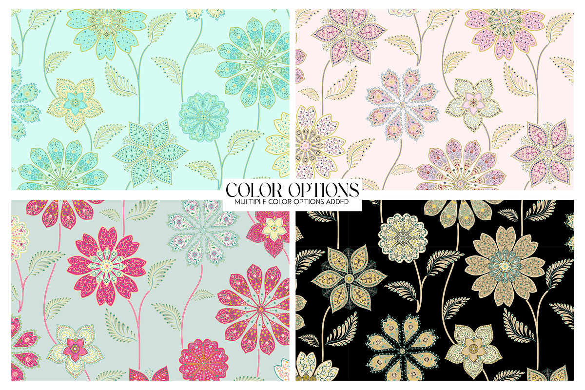 Mintova Luxury Floral Pattern, a Pattern Graphic by Fabrivo (Photo 4 of 10)