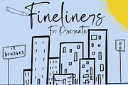 Fineliners For Procreate, a Brush Add-On by KJP Designs (Thumbnail 1 of 7)