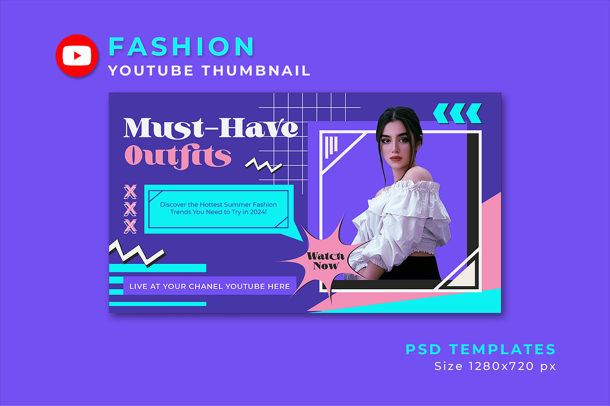 Must Have Fashion YouTube Thumbnail, a Social Media Template by Artnivora.Std