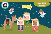 Nativity cliparts, an Illustration by Cute Little Workshop (Thumbnail 3 of 3)