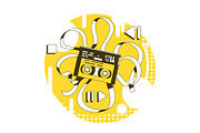 Storage media concept illustrations, a Technology Illustration by IMG visuals characters (Thumbnail 6 of 9)