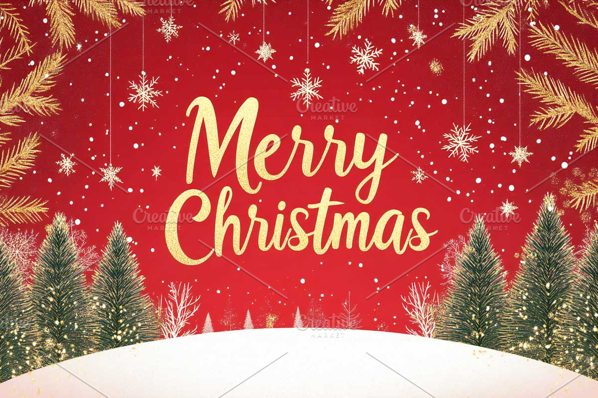 Merry Christmas Greeting Cards, a Decorative Illustration by VetalStock (Photo 8 of 8)