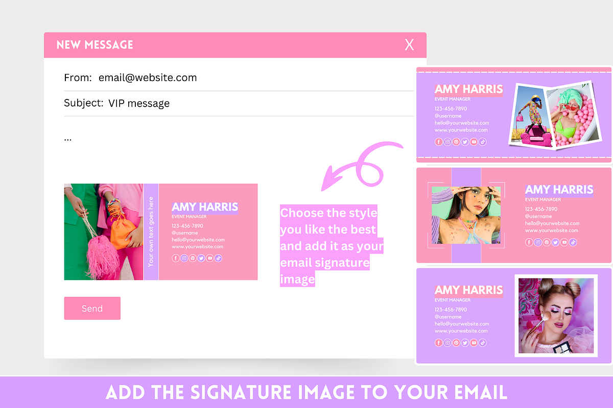 Email Signature Template Bundle, an Email Template by SunshineStudioBoutique (Photo 4 of 9)