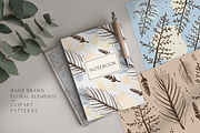 Hand Drawn Floral Patterns, a Pattern Graphic by Uyava Space (Thumbnail 1 of 8)
