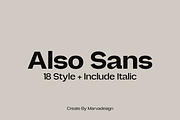 Also Sans - Family Sans Serif, a Sans Serif Font by Marvadesign (Thumbnail 1 of 9)