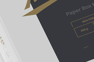 White Paper Box Mockup H/Side View