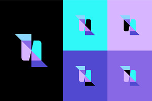Abstract letter n icon logo. nz logo, a Branding & Logo Template by Design Store