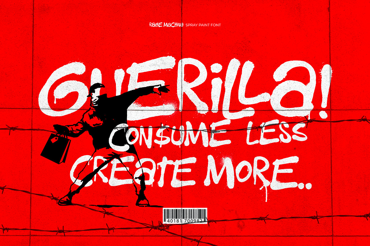 Rage Machine - Spray Paint Font, a Handwritten Font by ikiiko (Photo 2 of 7)