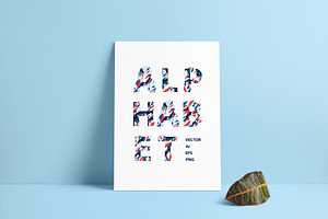 Floral vector alphabet