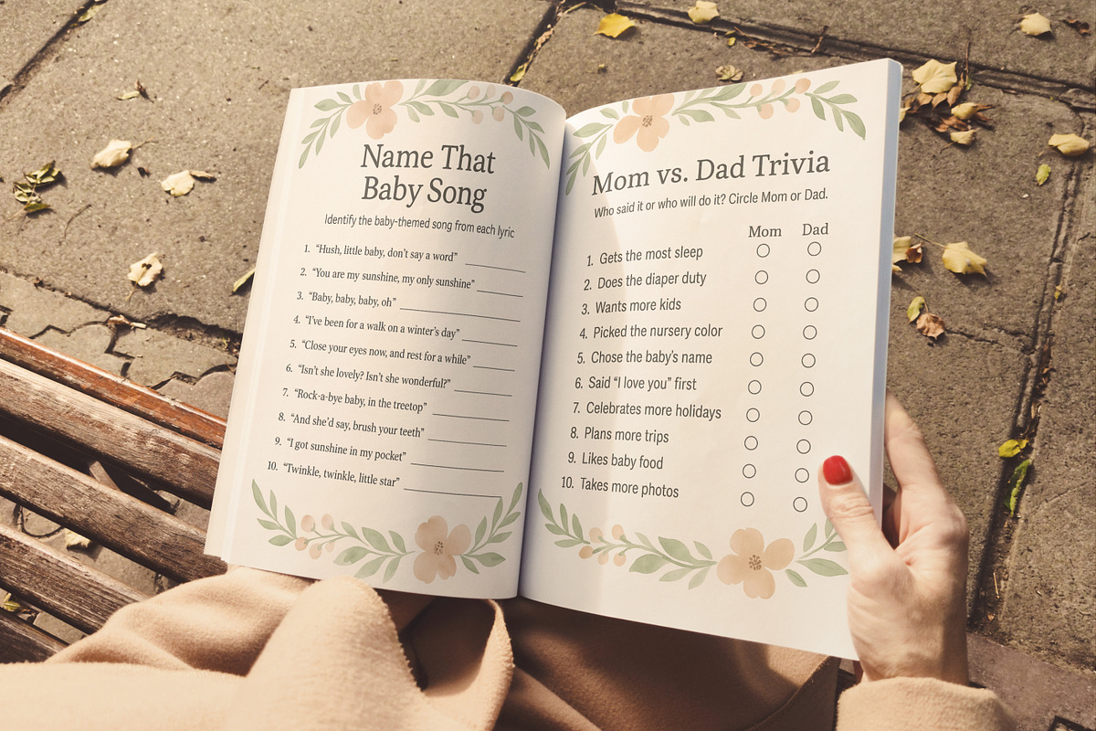 Ultimate Baby Shower Game Pack, a Stationery Template by Designmela01 (Photo 4 of 6)