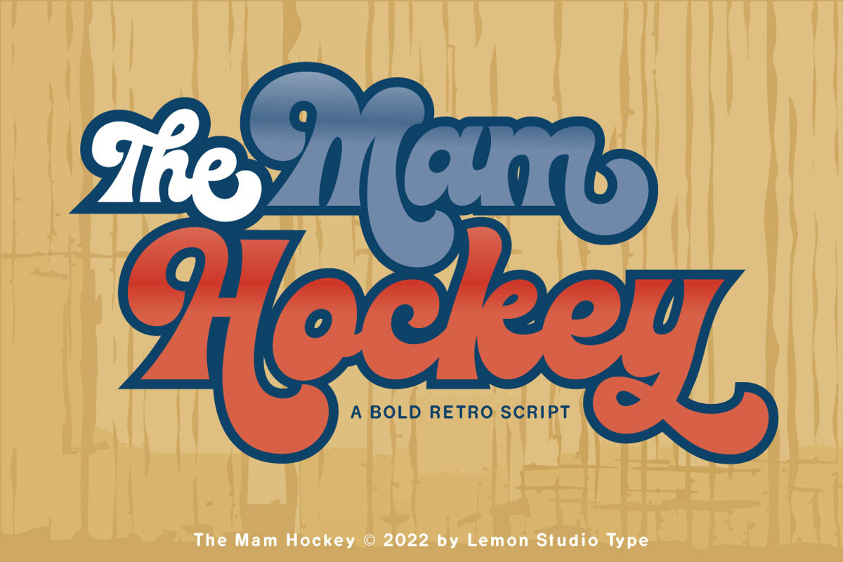 The Mam Hockey - Bold Script, a Script Font by Lemon Studio Type (Photo 1 of 12)