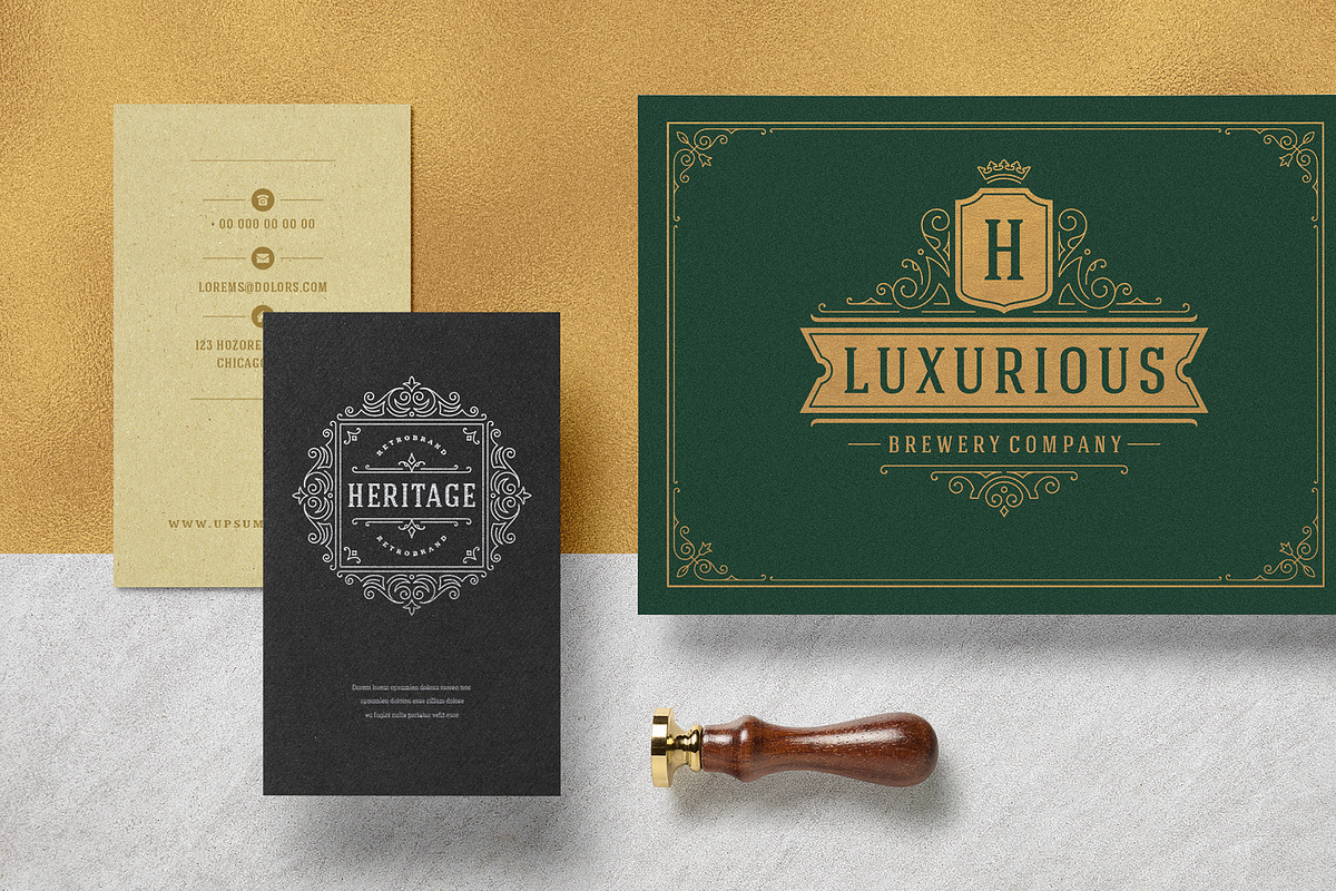 36 Luxury Ornament Logos, a Branding & Logo Template by Vasya Kobelev (Photo 11 of 13)