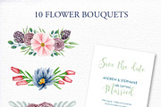Watercolor flowers Folk art, an Illustration by Bianca Stanton (Thumbnail 3 of 6)
