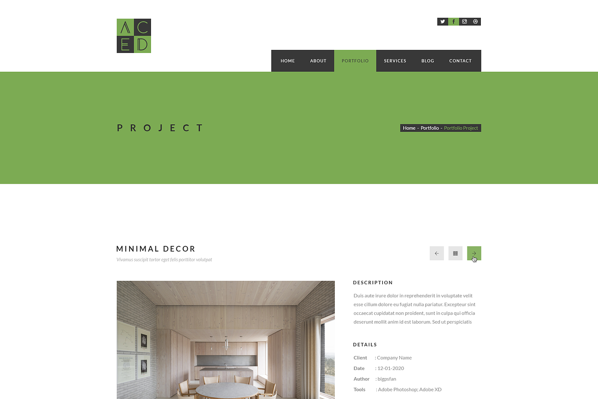 ACED - Portfolio PSD Template, a Landing Page Template by bigpsfan's SHOP (Photo 12 of 13)